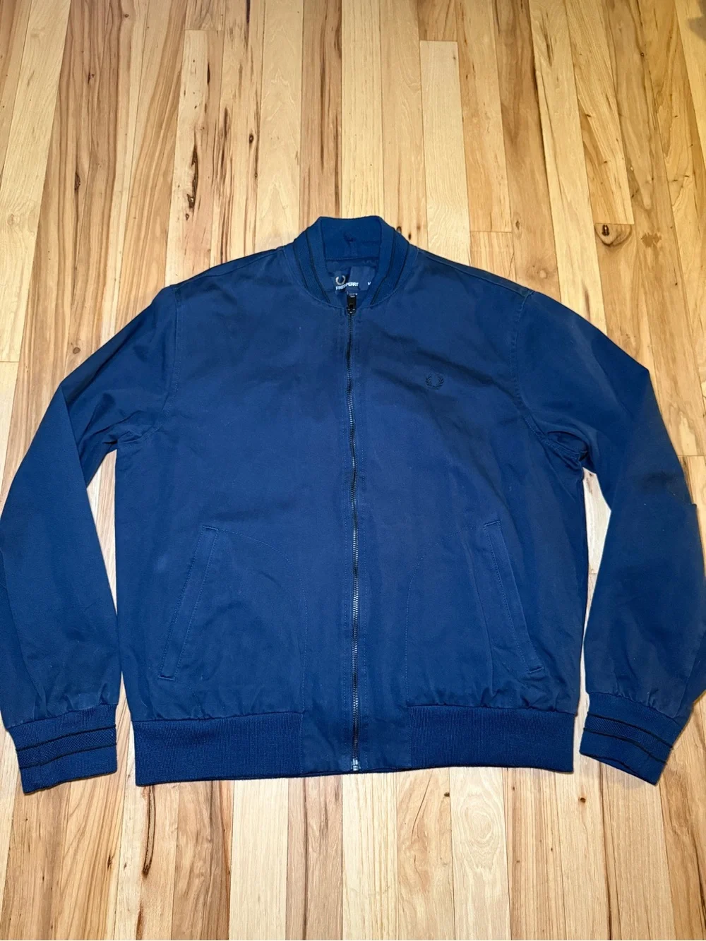 Fred Perry 100% Cotton Full Zip Bomber Jacket